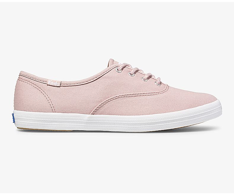 Keds Womens Pink Lace Up Shoes - Keds Champion Fall Solids 107IKBXSC